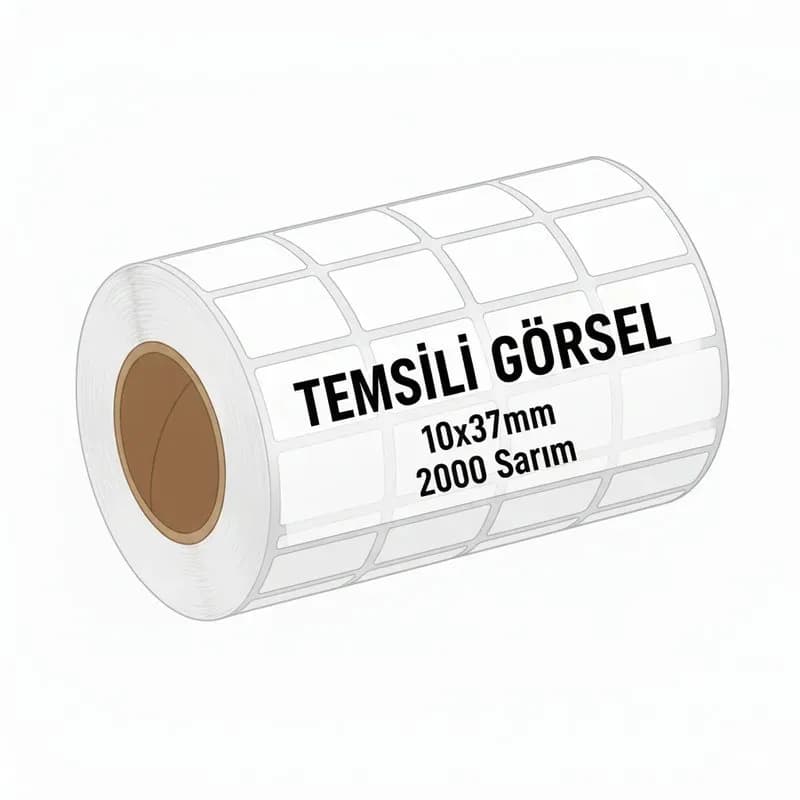 ETİKET OPAK PP 1CMX37MM ŞEKİLLİ - 2000 SARIM