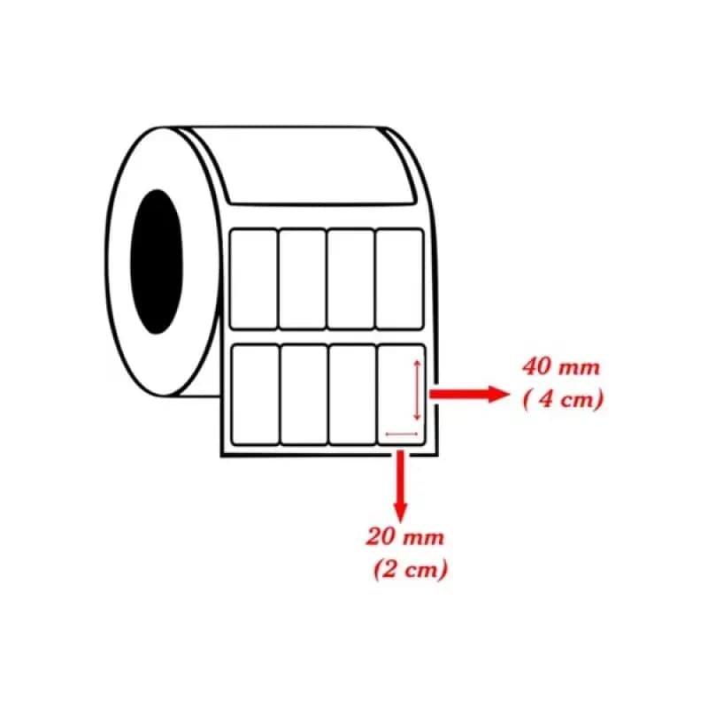 ETİKET TERMAL 4'LÜ SIRA 20 X 40 - 4000 SARIM
