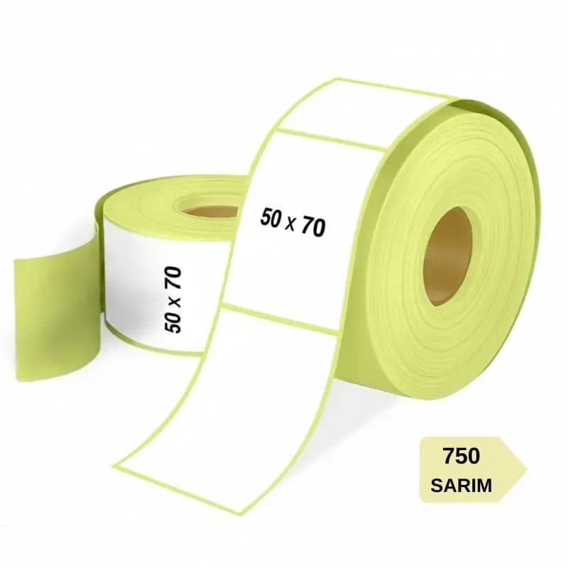 ETİKET TERMAL 50 X 70 - 750 SARIM
