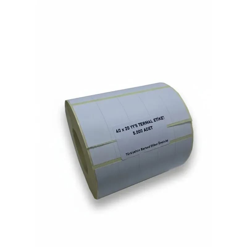 ETİKET TERMAL 5'Lİ YANYANA 20 X 40 - 5000 SARIM